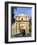 Mdina Gate with Horse Drawn Carriage, Mdina, Malta, Mediterranean, Europe-Stuart Black-Framed Photographic Print