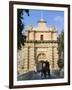 Mdina Gate with Horse Drawn Carriage, Mdina, Malta, Mediterranean, Europe-Stuart Black-Framed Photographic Print