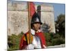 Mdina, Guard in Historic Costume of Templar Knight Stands Outside Medieval Walled City, Malta-John Warburton-lee-Mounted Photographic Print