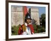 Mdina, Guard in Historic Costume of Templar Knight Stands Outside Medieval Walled City, Malta-John Warburton-lee-Framed Photographic Print