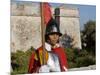 Mdina, Guard in Historic Costume of Templar Knight Stands Outside Medieval Walled City, Malta-John Warburton-lee-Mounted Photographic Print