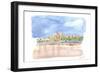 Mdina Malta View of City on Hill-M. Bleichner-Framed Premium Giclee Print