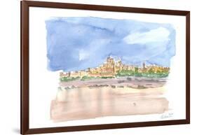 Mdina Malta View of City on Hill-M. Bleichner-Framed Art Print