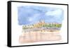 Mdina Malta View of City on Hill-M. Bleichner-Framed Stretched Canvas