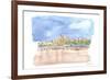 Mdina Malta View of City on Hill-M. Bleichner-Framed Art Print