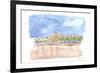 Mdina Malta View of City on Hill-M. Bleichner-Framed Art Print