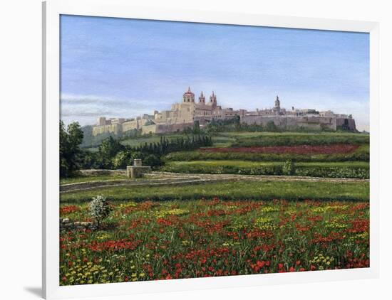 Mdina Poppies Malta 1-Richard Harpum-Framed Art Print