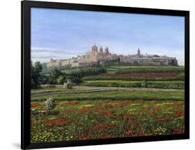 Mdina Poppies Malta 1-Richard Harpum-Framed Art Print