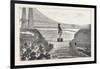 Mdlle. Spelterini Crossing the Niagara River on a Tight Rope-null-Framed Giclee Print