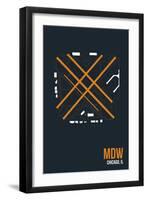 MDW Airport Layout-08 Left-Framed Giclee Print