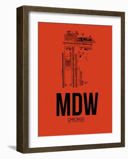 MDW Chicago Airport Orange-NaxArt-Framed Art Print