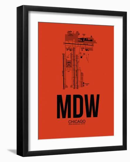 MDW Chicago Airport Orange-NaxArt-Framed Art Print