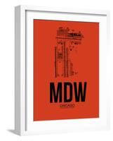 MDW Chicago Airport Orange-NaxArt-Framed Art Print