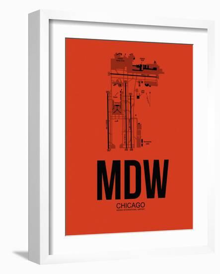 MDW Chicago Airport Orange-NaxArt-Framed Art Print