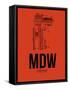MDW Chicago Airport Orange-NaxArt-Framed Stretched Canvas