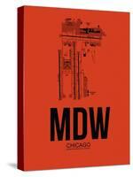 MDW Chicago Airport Orange-NaxArt-Stretched Canvas