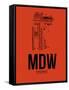 MDW Chicago Airport Orange-NaxArt-Framed Stretched Canvas