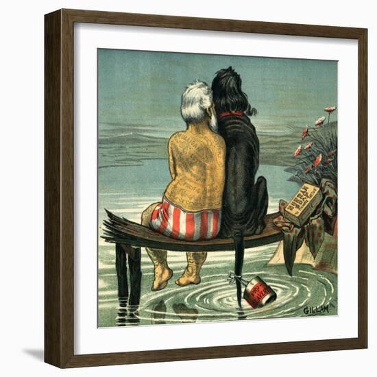 Me and Jack Published in Puck Magazine 1884-Bernard Gillam-Framed Giclee Print