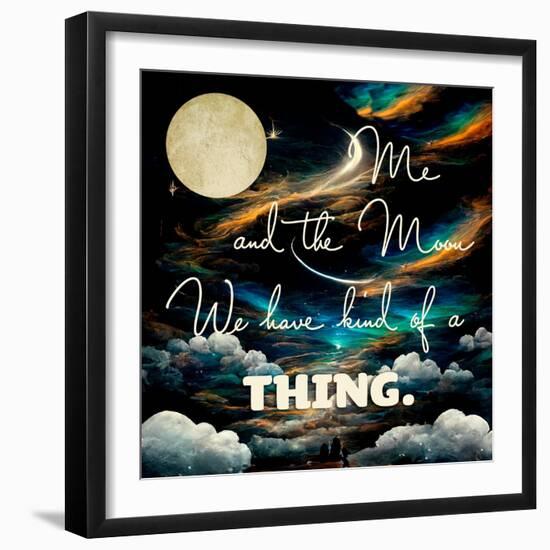 Me and the Moon-null-Framed Giclee Print