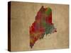 ME Colorful Counties-Red Atlas Designs-Stretched Canvas