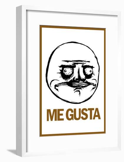 Me Gusta Rage Comic Meme-null-Framed Poster