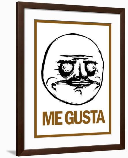 Me Gusta Rage Comic Meme-null-Framed Poster