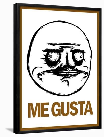 Me Gusta Rage Comic Meme-null-Framed Poster