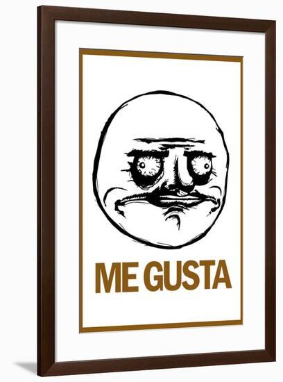 Me Gusta Rage Comic Meme-null-Framed Art Print