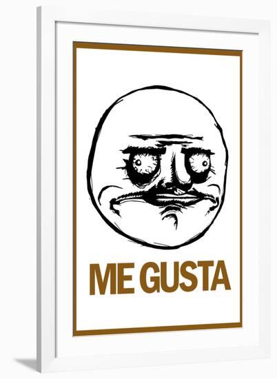 Me Gusta Rage Comic Meme-null-Framed Art Print