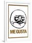 Me Gusta Rage Comic Meme-null-Framed Art Print
