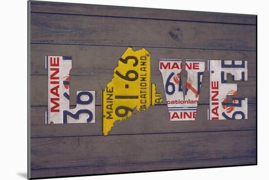 ME State Love-Design Turnpike-Mounted Giclee Print