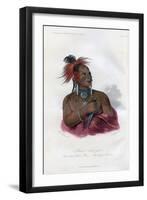 Meach-O-Shin-Gaw, the Little White Bear, a Konza Warrior, 1848-Harris-Framed Giclee Print