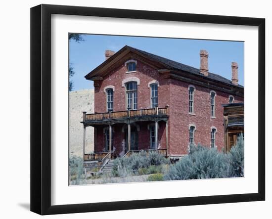 Meade Hotel, Bannack Ghost Town, Montana, USA-null-Framed Premium Photographic Print