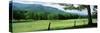 Meadow and Barbed Wire Fence, Cades Cove, Great Smoky Mountains National Park, Tennessee, USA-null-Stretched Canvas