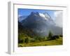 Meadow and Farm Building, Grindelwald, Bern, Switzerland, Europe-Richardson Peter-Framed Photographic Print