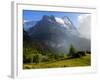 Meadow and Farm Building, Grindelwald, Bern, Switzerland, Europe-Richardson Peter-Framed Photographic Print