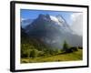 Meadow and Farm Building, Grindelwald, Bern, Switzerland, Europe-Richardson Peter-Framed Photographic Print