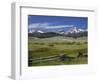 Meadow and Mountains, Sawtooth National Recreation Area, Idaho, USA-Jamie & Judy Wild-Framed Photographic Print