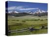 Meadow and Mountains, Sawtooth National Recreation Area, Idaho, USA-Jamie & Judy Wild-Stretched Canvas