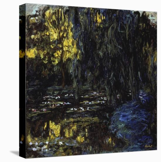 Meadow at Pond with Water Lilies, 1917-1919-Claude Monet-Stretched Canvas