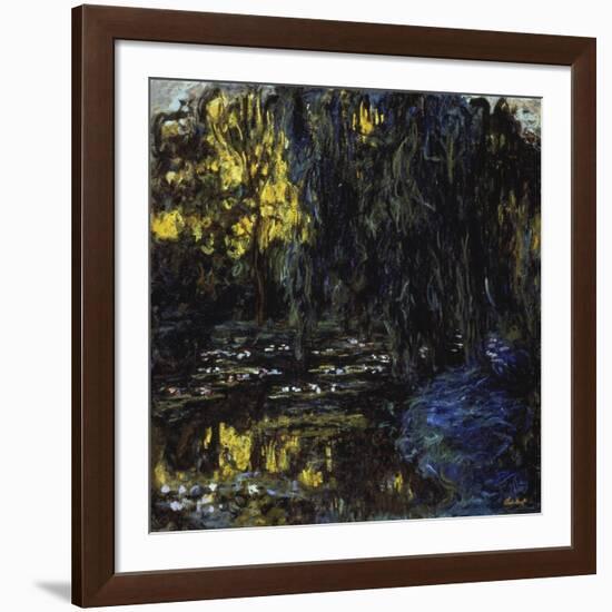 Meadow at Pond with Water Lilies, 1917-1919-Claude Monet-Framed Giclee Print