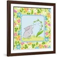 Meadow Bunny I-Betz White-Framed Art Print