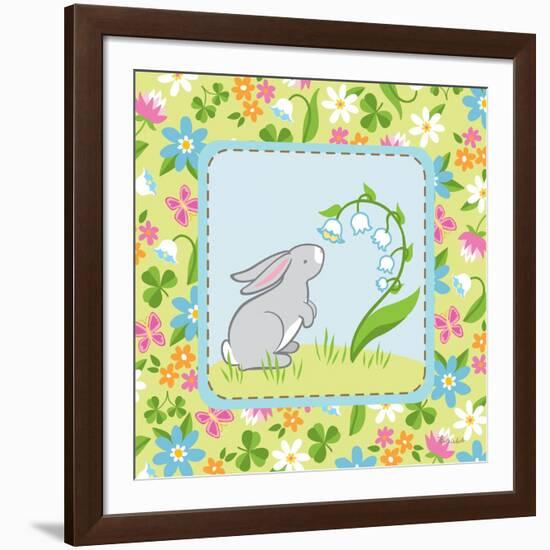 Meadow Bunny I-Betz White-Framed Art Print