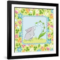 Meadow Bunny I-Betz White-Framed Art Print