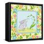 Meadow Bunny I-Betz White-Framed Stretched Canvas