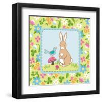 Meadow Bunny II-Betz White-Framed Art Print