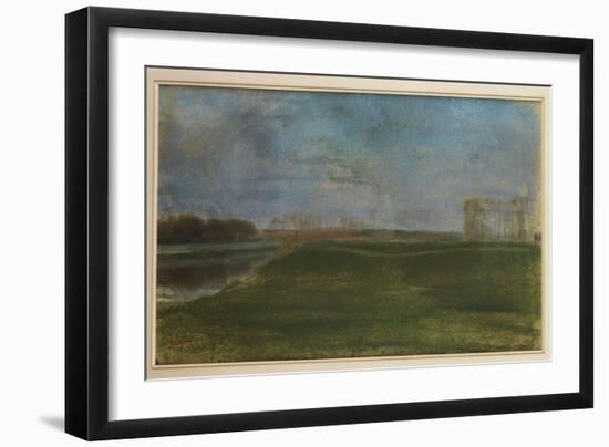 Meadow by the River-Edgar Degas-Framed Giclee Print