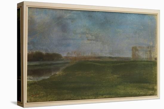 Meadow by the River-Edgar Degas-Stretched Canvas