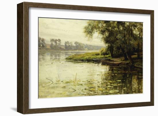 Meadow by the Riverbank; La Prairie Au Bord De Fleuve, (Oil on Canvas)-Louis Aston Knight-Framed Giclee Print