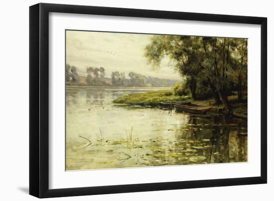 Meadow by the Riverbank; La Prairie Au Bord De Fleuve, (Oil on Canvas)-Louis Aston Knight-Framed Giclee Print